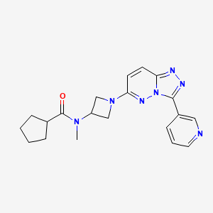 molecular formula C20H23N7O B2563583 N-methyl-N-{1-[3-(pyridin-3-yl)-[1,2,4]triazolo[4,3-b]pyridazin-6-yl]azetidin-3-yl}cyclopentanecarboxamide CAS No. 2380039-94-9
