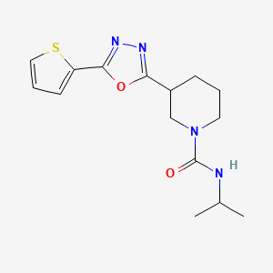 molecular formula C15H20N4O2S B2563591 N-(propan-2-yl)-3-[5-(thiophen-2-yl)-1,3,4-oxadiazol-2-yl]piperidine-1-carboxamide CAS No. 1172572-60-9