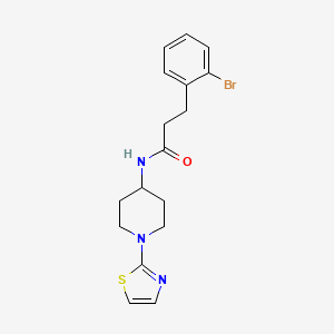 molecular formula C17H20BrN3OS B2563601 3-(2-BROMOPHENYL)-N-[1-(1,3-THIAZOL-2-YL)PIPERIDIN-4-YL]PROPANAMIDE CAS No. 1448132-86-2