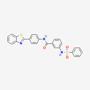 molecular formula C26H19N3O3S2 B2563652 3-benzenesulfonamido-N-[4-(1,3-benzothiazol-2-yl)phenyl]benzamide CAS No. 946320-19-0