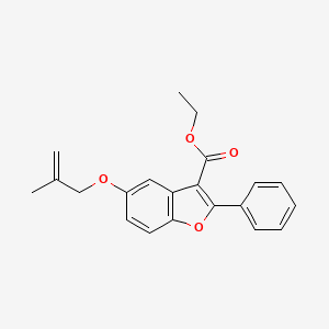 molecular formula C21H20O4 B2563660 Ethyl 5-[(2-methylprop-2-en-1-yl)oxy]-2-phenyl-1-benzofuran-3-carboxylate CAS No. 307552-24-5