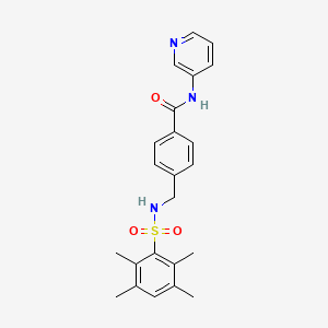 N-(pyridin-3-yl)-4-[(2,3,5,6-tetramethylbenzenesulfonamido)methyl]benzamide