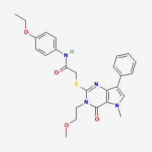 N-(4-ethoxyphenyl)-2-((3-(2-methoxyethyl)-5-methyl-4-oxo-7-phenyl-4,5-dihydro-3H-pyrrolo[3,2-d]pyrimidin-2-yl)thio)acetamide