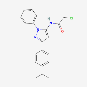 2-chloro-N-{1-phenyl-3-[4-(propan-2-yl)phenyl]-1H-pyrazol-5-yl}acetamide