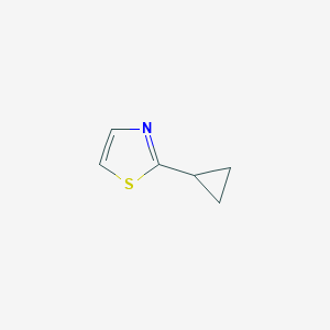 molecular formula C6H7NS B2563669 2-Cyclopropylthiazole CAS No. 1159821-56-3