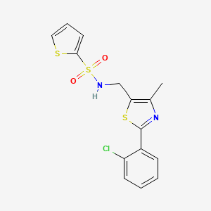 N-((2-(2-chlorophenyl)-4-methylthiazol-5-yl)methyl)thiophene-2-sulfonamide