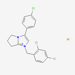 3-(4-chlorophenyl)-1-(2,4-dichlorobenzyl)-6,7-dihydro-5H-pyrrolo[1,2-a]imidazol-1-ium bromide