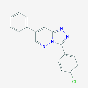 molecular formula C17H11ClN4 B025637 1,2,4-Triazolo(4,3-b)pyridazine, 3-(4-chlorophenyl)-7-phenyl- CAS No. 100078-99-7