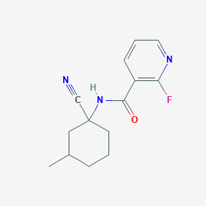 molecular formula C14H16FN3O B2563703 N-(1-cyano-3-methylcyclohexyl)-2-fluoropyridine-3-carboxamide CAS No. 1808488-52-9