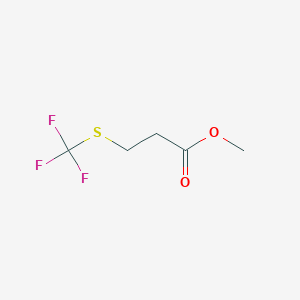 molecular formula C5H7F3O2S B2563706 Methyl 3-[(trifluoromethyl)sulfanyl]propanoate CAS No. 29271-31-6
