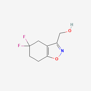 molecular formula C8H9F2NO2 B2563732 (5,5-difluoro-4,5,6,7-tetrahydro-1,2-benzoxazol-3-yl)methanol CAS No. 2023942-26-7