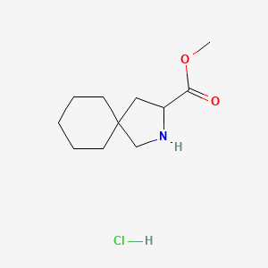 molecular formula C11H20ClNO2 B2563751 Methyl 2-azaspiro[4.5]decane-3-carboxylate hydrochloride CAS No. 2241138-61-2