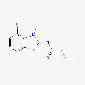 molecular formula C12H13FN2OS B2563753 N-[(2Z)-4-fluoro-3-methyl-2,3-dihydro-1,3-benzothiazol-2-ylidene]butanamide CAS No. 1164468-05-6