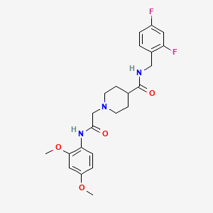 N-(2,4-difluorobenzyl)-1-(2-((2,4-dimethoxyphenyl)amino)-2-oxoethyl)piperidine-4-carboxamide