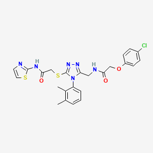 2-(4-chlorophenoxy)-N-((4-(2,3-dimethylphenyl)-5-((2-oxo-2-(thiazol-2-ylamino)ethyl)thio)-4H-1,2,4-triazol-3-yl)methyl)acetamide