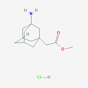 molecular formula C13H22ClNO2 B2563767 methyl2-(3-aminoadamantan-1-yl)acetatehydrochloride CAS No. 2375270-44-1
