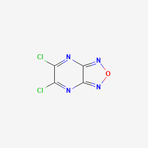 molecular formula C4Cl2N4O B2563849 5,6-Dichloro-[1,2,5]oxadiazolo[3,4-b]pyrazine CAS No. 153493-48-2