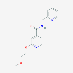 molecular formula C15H17N3O3 B2563851 2-(2-methoxyethoxy)-N-(pyridin-2-ylmethyl)isonicotinamide CAS No. 2034429-91-7