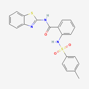 molecular formula C21H17N3O3S2 B2563859 N-(1,3-benzothiazol-2-yl)-2-(4-methylbenzenesulfonamido)benzamide CAS No. 361469-58-1