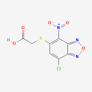 molecular formula C8H4ClN3O5S B2563901 [(7-Chloro-4-nitro-2,1,3-benzoxadiazol-5-yl)thio]acetic acid CAS No. 442531-32-0
