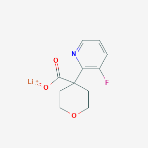 molecular formula C11H11FLiNO3 B2563925 Lithium;4-(3-fluoropyridin-2-yl)oxane-4-carboxylate CAS No. 2375258-90-3