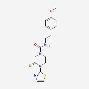molecular formula C17H20N4O3S B2563932 N-[2-(4-methoxyphenyl)ethyl]-3-oxo-4-(1,3-thiazol-2-yl)piperazine-1-carboxamide CAS No. 2320175-74-2