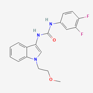 molecular formula C18H17F2N3O2 B2563945 1-(3,4-difluorophenyl)-3-(1-(2-methoxyethyl)-1H-indol-3-yl)urea CAS No. 922896-86-4