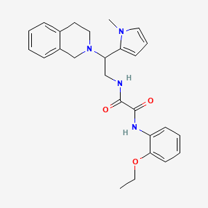 molecular formula C26H30N4O3 B2564007 N'-(2-ethoxyphenyl)-N-[2-(1-methyl-1H-pyrrol-2-yl)-2-(1,2,3,4-tetrahydroisoquinolin-2-yl)ethyl]ethanediamide CAS No. 1049455-41-5