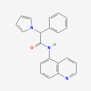 molecular formula C21H17N3O B2564010 2-phenyl-2-(1H-pyrrol-1-yl)-N-(quinolin-5-yl)acetamide CAS No. 1286695-53-1