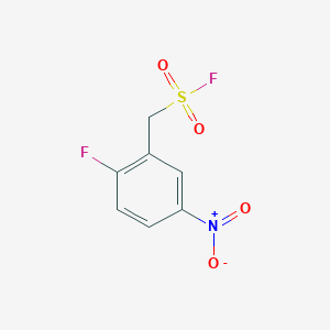 molecular formula C7H5F2NO4S B2564031 (2-Fluoro-5-nitrophenyl)methanesulfonyl fluoride CAS No. 2059937-50-5