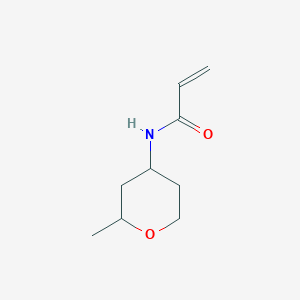 molecular formula C9H15NO2 B2564035 N-(2-Methyloxan-4-yl)prop-2-enamide CAS No. 1693681-92-3