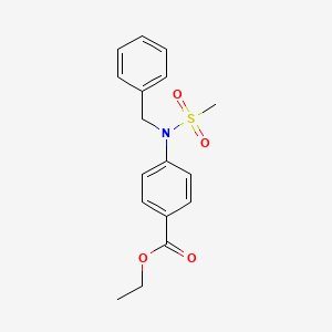 molecular formula C17H19NO4S B2564039 Ethyl 4-[benzyl(methylsulfonyl)amino]benzoate CAS No. 591731-73-6