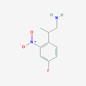2-(4-Fluoro-2-nitrophenyl)propan-1-amine