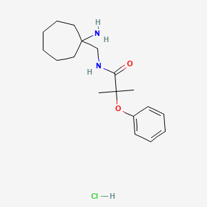 N-[(1-Aminocycloheptyl)methyl]-2-methyl-2-phenoxypropanamide;hydrochloride