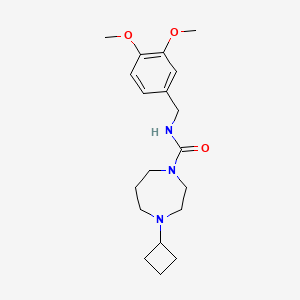 4-cyclobutyl-N-(3,4-dimethoxybenzyl)-1,4-diazepane-1-carboxamide