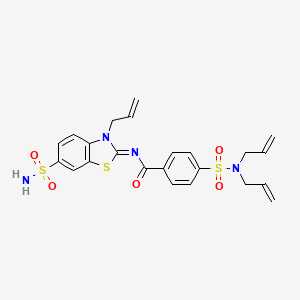 (Z)-N-(3-allyl-6-sulfamoylbenzo[d]thiazol-2(3H)-ylidene)-4-(N,N-diallylsulfamoyl)benzamide