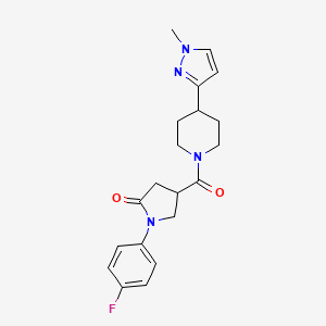 1-(4-fluorophenyl)-4-(4-(1-methyl-1H-pyrazol-3-yl)piperidine-1-carbonyl)pyrrolidin-2-one