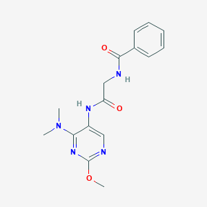 N-(2-((4-(dimethylamino)-2-methoxypyrimidin-5-yl)amino)-2-oxoethyl)benzamide
