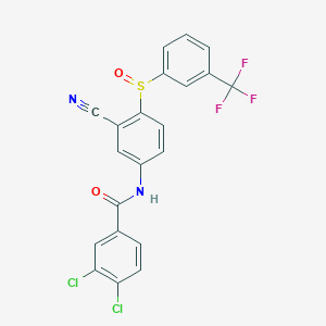 3,4-dichloro-N-(3-cyano-4-{[3-(trifluoromethyl)phenyl]sulfinyl}phenyl)benzenecarboxamide
