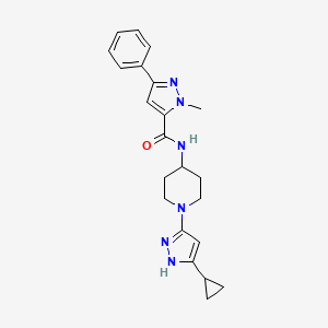 N-(1-(5-cyclopropyl-1H-pyrazol-3-yl)piperidin-4-yl)-1-methyl-3-phenyl-1H-pyrazole-5-carboxamide