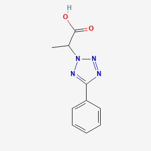 molecular formula C10H10N4O2 B2564090 2-(5-Phenyltetrazol-2-yl)propanoic acid CAS No. 22307-40-0