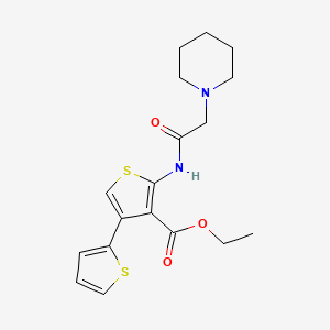 Ethyl 2-(2-piperidylacetylamino)-4-(2-thienyl)thiophene-3-carboxylate