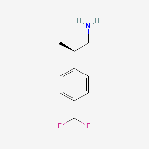 (2R)-2-[4-(Difluoromethyl)phenyl]propan-1-amine