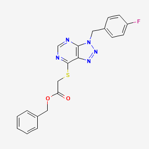 molecular formula C20H16FN5O2S B2564096 benzyl 2-((3-(4-fluorobenzyl)-3H-[1,2,3]triazolo[4,5-d]pyrimidin-7-yl)thio)acetate CAS No. 863458-29-1