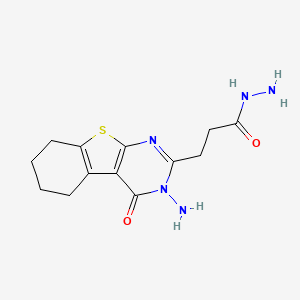 3-(3-Amino-4-oxo-3,4,5,6,7,8-hexahydro[1]benzothieno[2,3-d]pyrimidin-2-yl)propanehydrazide
