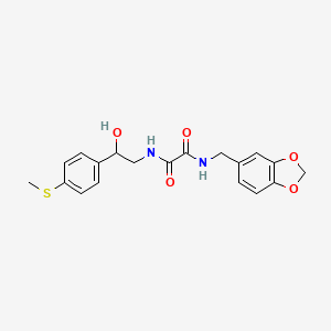 N1-(benzo[d][1,3]dioxol-5-ylmethyl)-N2-(2-hydroxy-2-(4-(methylthio)phenyl)ethyl)oxalamide