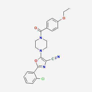 2-(2-Chlorophenyl)-5-(4-(4-ethoxybenzoyl)piperazin-1-yl)oxazole-4-carbonitrile