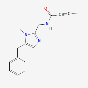 molecular formula C16H17N3O B2564125 N-[(5-Benzyl-1-methylimidazol-2-yl)methyl]but-2-ynamide CAS No. 2411304-73-7