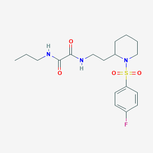 N1-(2-(1-((4-fluorophenyl)sulfonyl)piperidin-2-yl)ethyl)-N2-propyloxalamide