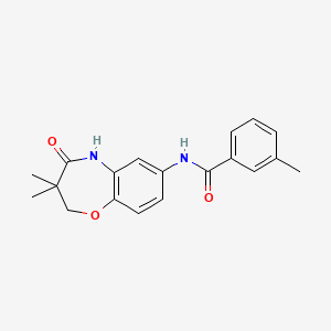 N-(3,3-dimethyl-4-oxo-2,3,4,5-tetrahydrobenzo[b][1,4]oxazepin-7-yl)-3-methylbenzamide